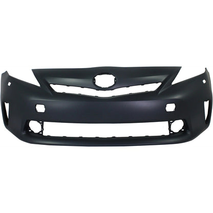 Primed Bumper Cover 5211947924 TO1000390 Replacement For Toyota Prius 2012 2013 2014 V LED Headlamps Front Primed
