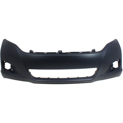 Primed Front Bumper Cover 521190T900 TO1000354 Replacement For Toyota Venza 2009 2010 2011 2012 2013 2014 2015 2016 with Fog Lamp Holes Primed