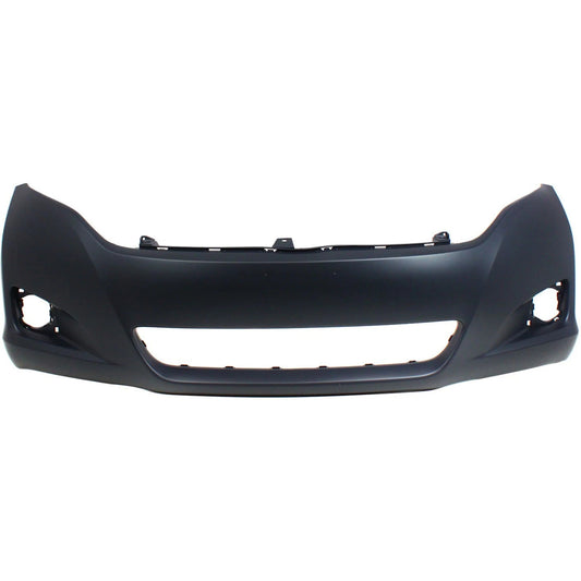 Primed Front Bumper Cover 521190T900 TO1000354 Replacement For Toyota Venza 2009 2010 2011 2012 2013 2014 2015 2016 with Fog Lamp Holes Primed