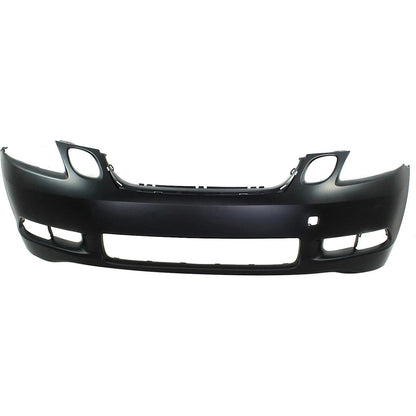 Primed Bumper Cover 5211930967 LX1000152 Replacement For Lexus GS300 2006 with Headlight Washer Holes Primed Front