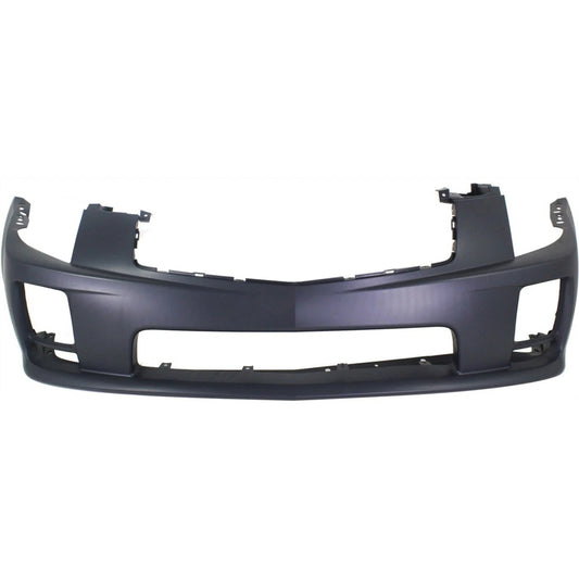 Primed Front Bumper Cover 12335777 GM1000710 Replacement For Cadillac CTS 2004 2005 2006 2007 Primed with Fog Lamp Holes