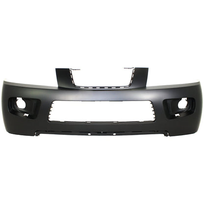 Primed Front Upper Bumper Cover 15793219 GM1014100 Replacement For Saturn Vue 2006 2007 with Fog Lamp Holes Primed
