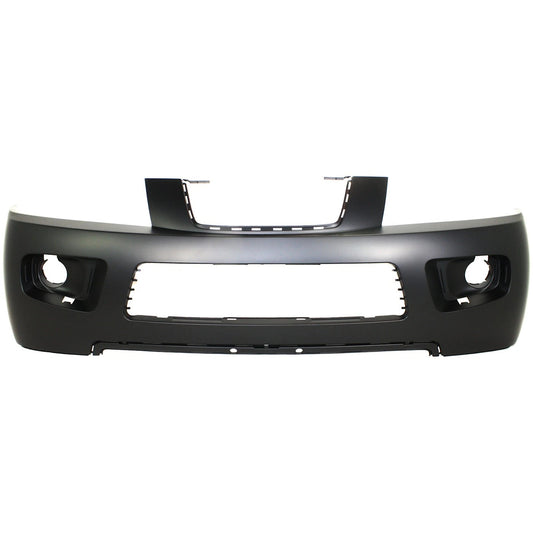 Primed Front Upper Bumper Cover 15793219 GM1014100 Replacement For Saturn Vue 2006 2007 with Fog Lamp Holes Primed
