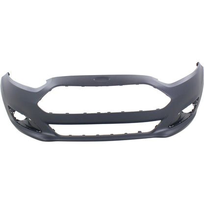 Primed Primed Front Bumper Cover D2BZ17757AB FO1000693 Replacement For Ford Fiesta 2014 2015 2016 2017 2018 2019 Sedan Hatchback With Fog Light Holes