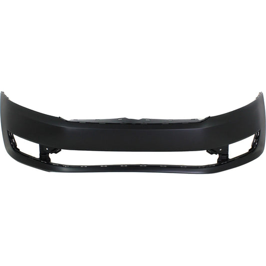 Primed Front Bumper Cover 561807217BGRU VW1000199 Replacement For Volkswagen Passat 2012 2013 2014 2015 with Fog Lamp Holes Primed