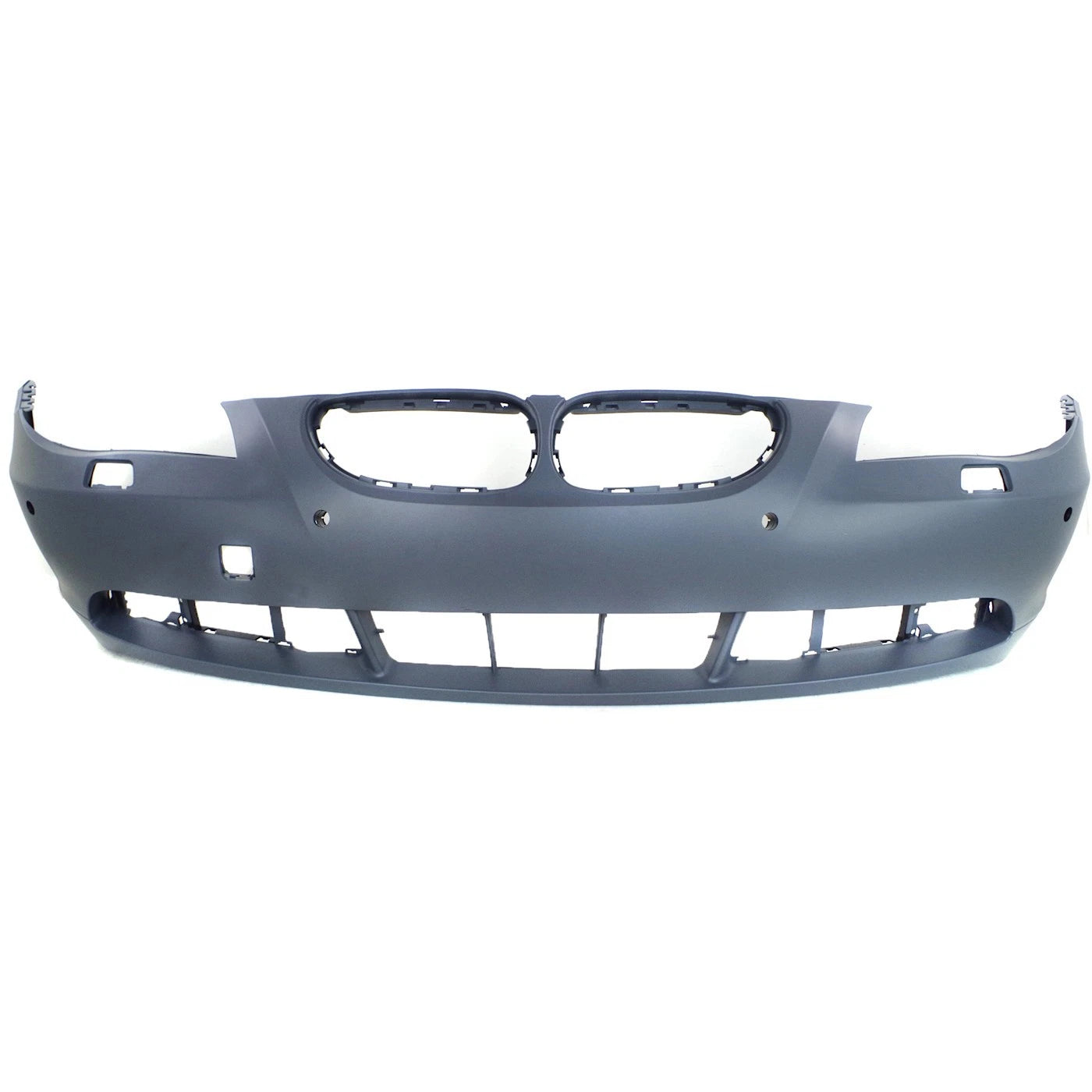 Primed Bumper Cover 51117111740 BM1000153 Replacement For BMW 530i 2004 2005 2006 2007 with Park Distance Control Sensor Holes Front Primed