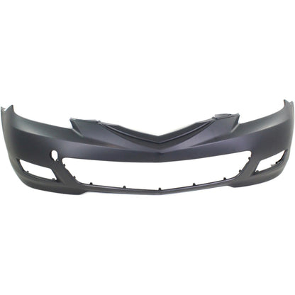 Primed Front Bumper Cover BAP850031DBB MA1000213 Replacement For Mazda 3 2007 2008 2009 Hatchback with Fog Lamp Holes Primed