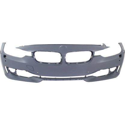 Primed Front Bumper Cover 51117293090 BM1000267 Replacement For BMW 328i 320i 2012 2013 2014 2015 with HLW/PDC/IPAS/Cam Holes Primed