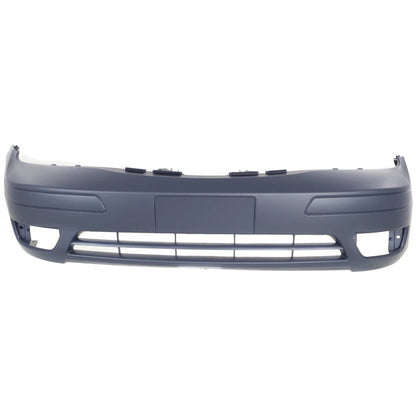 Primed Front Bumper Cover 6S4Z17D957DA FO1000572 Replacement For Ford Focus 2005 2006 2007 with Fog Lamp Holes Primed