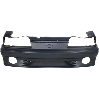 Primed Front Bumper Cover F3PZ8190A FO1000164 Replacement For Ford Mustang 1987 1988 1989 1990 1991 1992 1993 GT Models Primed With Fog Lamp Holes