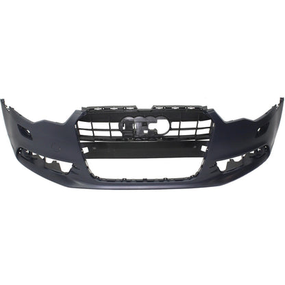 Primed Bumper Cover Fascia Front 4G0807065GRU AU1000207 Replacement For Audi A6 Quattro 2012 2013 2014 2015 Primed