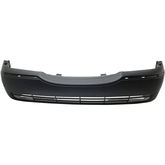 Primed Front Bumper Cover 3W1Z17D957EA FO1000527 Replacement For Lincoln Town Car 2003 2006 2007 with Fog Lamp Holes Primed