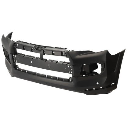 Primed Primed Front Bumper Cover 5211935916 5211935913 TO1000407 Replacement For Toyota 4Runner 2014 2015 2016 2017 2018 2019 2020 2021 2022 2023 with Holes Replacement For Chrome Trim