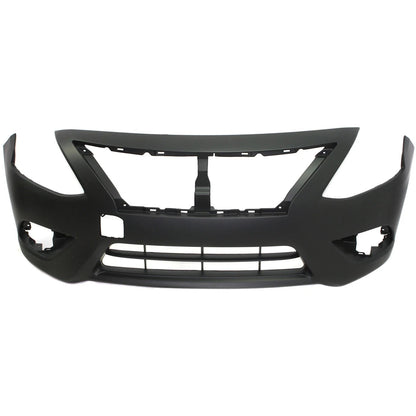 Primed Front Bumper Cover FBM229KM0J NI1000299 Replacement For Nissan Versa 2015 2016 2017 2018 Primed