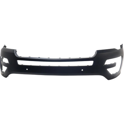 Primed Front Bumper Cover FB5Z17D957DPTM FB5Z17D957DAPTM FO1000726 Replacement For Ford Explorer 2016 2017 with PAS/Tow Hook Holes Primed