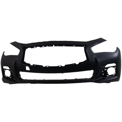 Primed Bumper Cover 620224HB0H IN1000256 Replacement For Infiniti Q50 2014 2015 2016 2017 Except Sport Model Front Plastic Primed