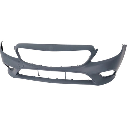 Primed Bumper Cover Fascia Front 20588091029999 MB1000595 Replacement For Mercedes-Benz C300 2019 2020 2021 2022 2023 Sedan Primed
