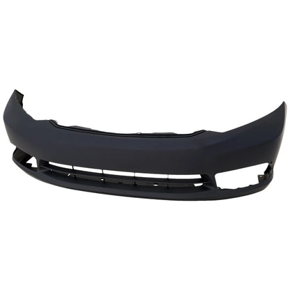 Primed Front Bumper Cover 04711TR3A80ZZ HO1000281 Replacement For Honda Civic 2012 Sedan Primed With Fog Lamp Holes