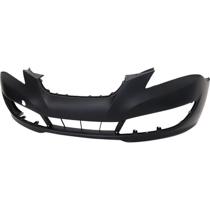 Primed Front Bumper Cover 865112M000 HY1000180 Replacement For Hyundai Genesis 2010 2011 2012 Coupe With Fog Light Holes Primed