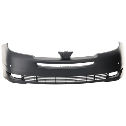 Primed Bumper Cover Fascia Front 52119AE901 TO1000270 Replacement For Toyota Sienna 2004 2005 Primed