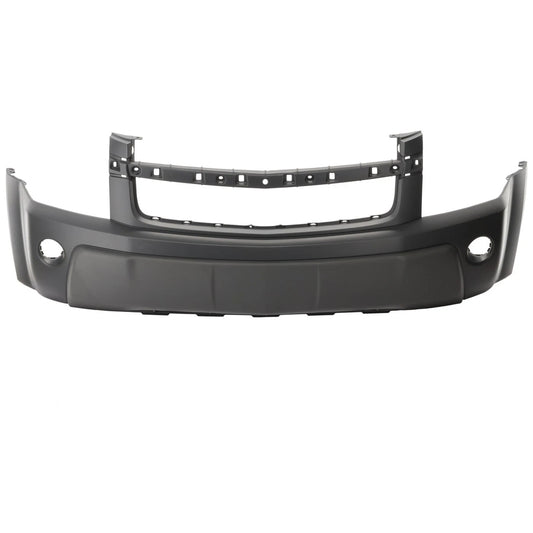 Primed Front Bumper Cover 12335874 GM1000726 Replacement For Chevy Equinox 2005 2006 with Fog Lamp Holes Primed