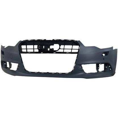 Primed Bumper Cover Fascia Front 4G0807065AGRU AU1000208 Replacement For Audi A6 Quattro 2012 2013 2014 2015 Primed