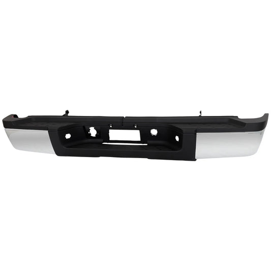 Primed Step Bumper 31013 22932801 GM1103164 Replacement For Chevrolet Silverado 2500HD 3500HD 2011 2012 2013 2014 Replacement For GMC Sierra 2500HD 3500HD 2011-2014 Rear Chrome