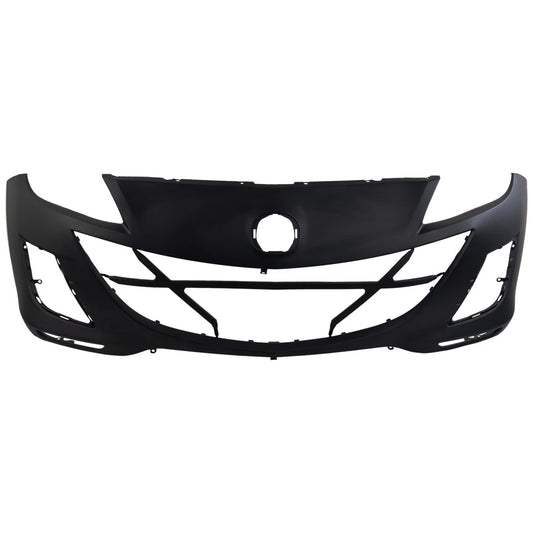 Primed Front Bumper Cover BCW850031JBB MA1000223 Replacement For Mazda 3 2010 Sedan with Fog Lamp Holes Primed