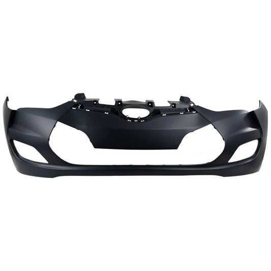 Primed Front Bumper Cover 865112V000 HY1000189 Replacement For Hyundai Veloster 2012 2013 2014 2015 2016 2017 With Fog Lamp Holes Primed