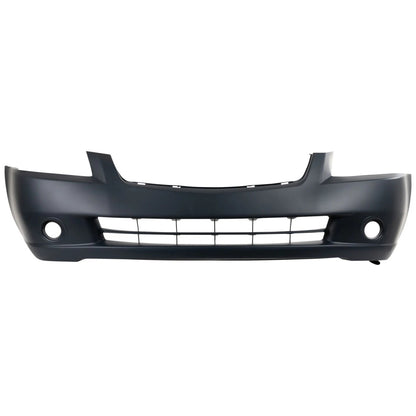 Primed Front Bumper Cover 62022ZB000 NI1000219 Replacement For Nissan Altima 2005 2006 with Fog Lamp Holes Primed