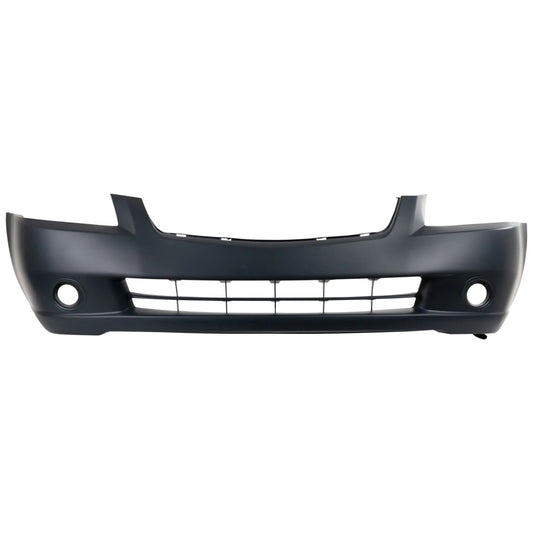 Primed Front Bumper Cover 62022ZB000 NI1000219 Replacement For Nissan Altima 2005 2006 with Fog Lamp Holes Primed