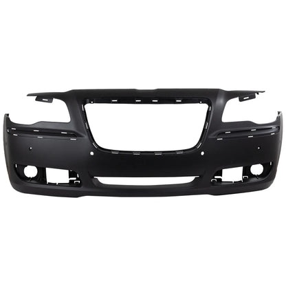 Primed Primed Bumper Cover 68127939AE CH1000A01 Replacement For Chrysler 300 2011 2012 2013 2014 with Parking Aid Sensor Holes Front