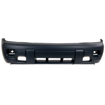 Primed Front Bumper Cover 88943617 GM1000672 Replacement For Chevy Trailblazer 2002 2003 2004 2005 Primed With Fog Lamp Holes