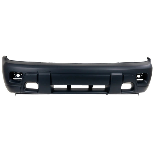 Primed Front Bumper Cover 88943617 GM1000672 Replacement For Chevy Trailblazer 2002 2003 2004 2005 Primed With Fog Lamp Holes