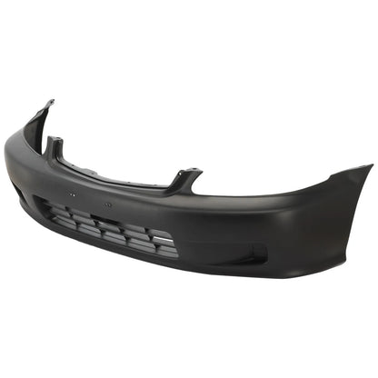 Primed Bumper Cover 04711S01A01ZZ HO1000184 Replacement For Honda Civic 1999 2000 Front Sedan With License Plate Provision Primed