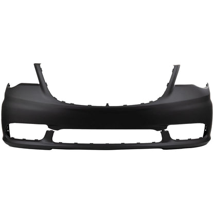 Primed Front Bumper Cover 68088967AA CH1000990 Replacement For Chrysler Town & Country 2011 2012 2013 2014 2015 2016 with Fog Lamp Holes Primed