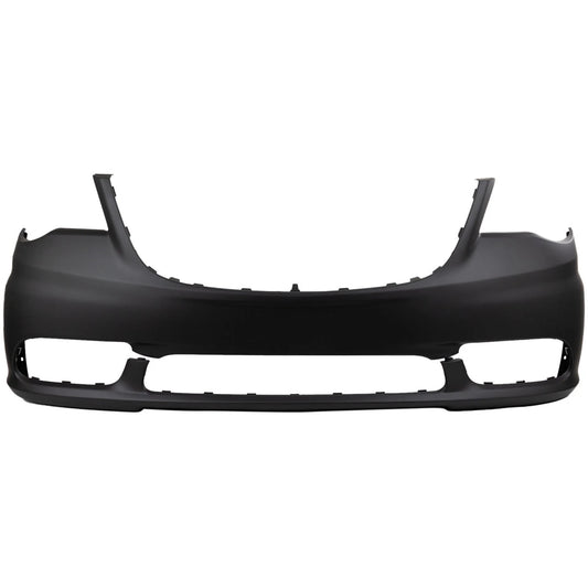 Primed Front Bumper Cover 68088967AA CH1000990 Replacement For Chrysler Town & Country 2011 2012 2013 2014 2015 2016 with Fog Lamp Holes Primed