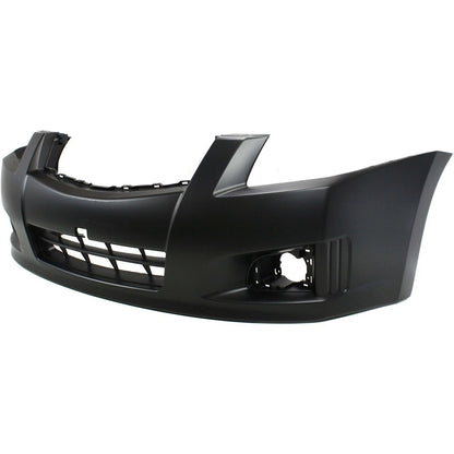 Primed Front Bumper Cover 62022ET80J NI1000262 Replacement For Nissan Sentra 2007 2008 2009 2010 2011 2012 with Fog Lamp Holes Primed