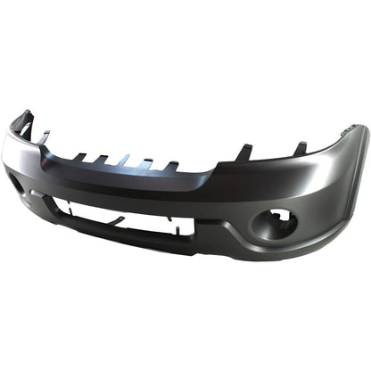 Primed Front Bumper Cover 2L7Z17D957EAA FO1000525 Replacement For Lincoln Navigator 2003 2004 with Fog Lamp Holes Primed