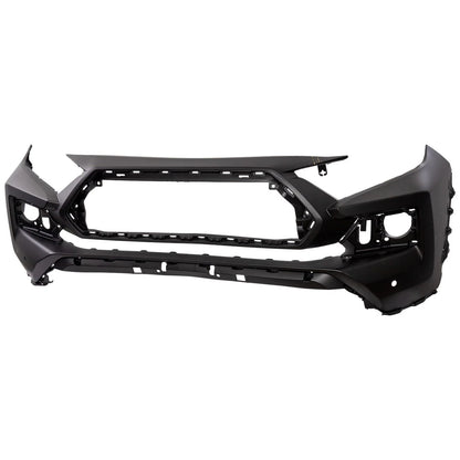 Primed Bumper Cover Fascia 521190R922 TO1000454 Replacement For Toyota RAV4 2019 2020 2021 2022 2023 2024 Front Parking Aid Holes US Built Primed