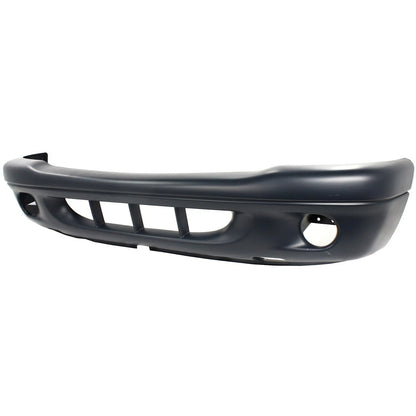 Primed Front Bumper Cover 5083107AA CH1000309 Replacement For Dodge Dakota Durango 2001 2002 with Fog Lamp Holes Primed