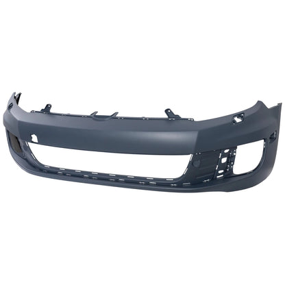 Primed Front Bumper Cover 5K0807217CFGRU VW1000185 Replacement For Volkswagen Golf 2010 2011 2012 2013 2014 Replacement For GTI 2010-2014 With Headlight Washer Holes Primed
