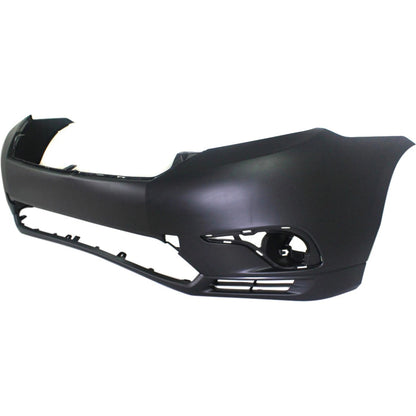 Primed Front Bumper Cover 521190E914 TO1000374 Replacement For Toyota Highlander 2011 2012 2013  with Fog Lamp Holes Primed