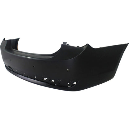 Primed Bumper Cover 95217523 GM1100873 Replacement For Chevrolet Cruze 2011 2012 2013 2014 2015 2016 with Parking Aid Sensor Holes Rear Primed