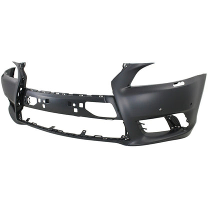Primed Front Bumper Cover 521195C904 LX1000253 Replacement For Lexus LS460 2013 2014 2015 2016 2017 with Fog Lamp Holes Primed