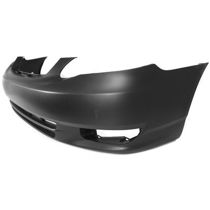 Primed Front Bumper Cover 5211902915 TO1000240 Replacement For Toyota Corolla 2003 2004 With Fog Lamp Holes Primed