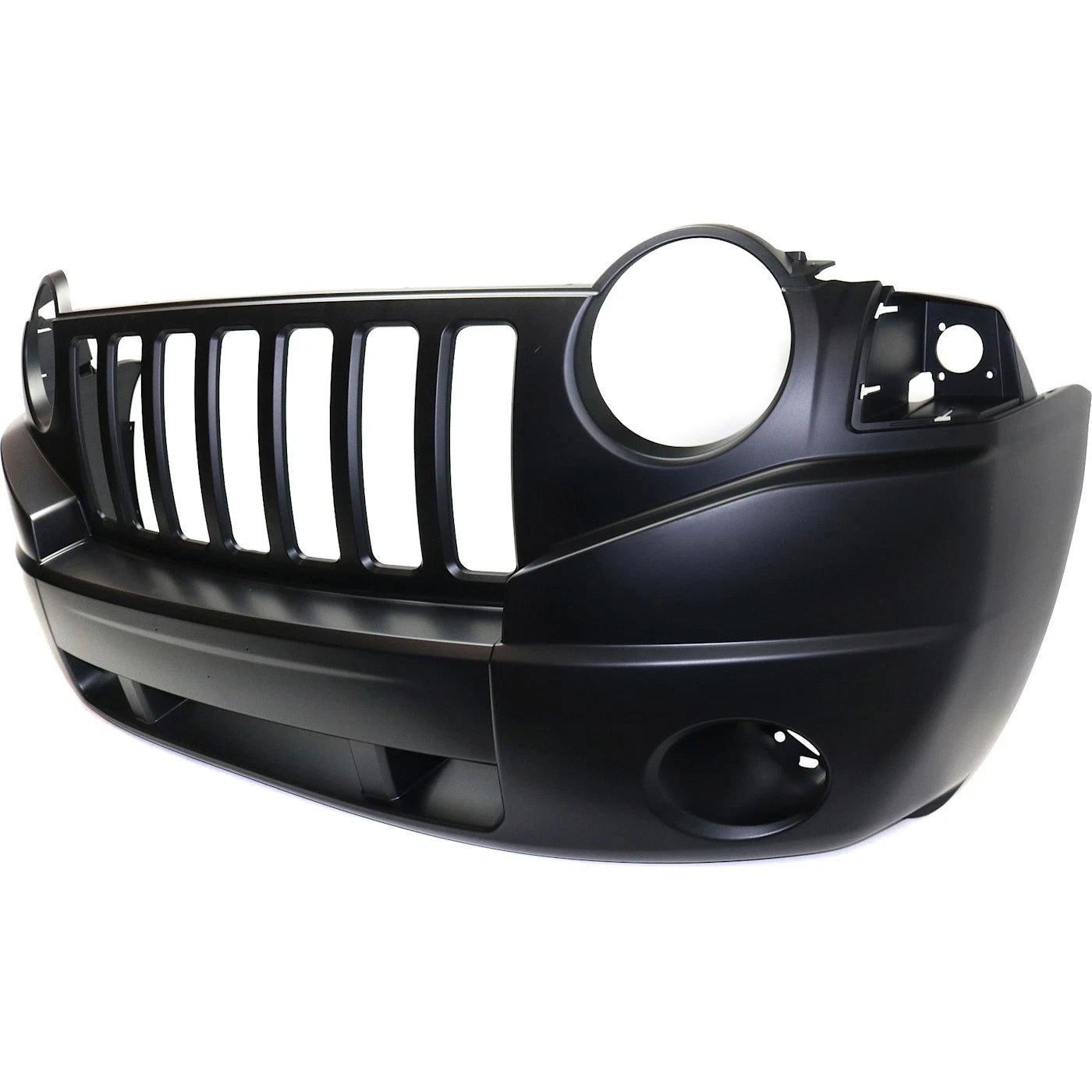 Primed Front Bumper Cover 68002271AC CH1000905 Replacement For Jeep Compass 2007 2008 2009 2010 Primed with Fog Lamp Holes