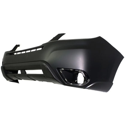 Primed Front Bumper Cover 57704SG001 SU1000173 Replacement For Subaru Forester 2014 2015 2016 with Fog Lamp Holes Primed