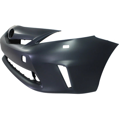 Primed Bumper Cover 5211947924 TO1000390 Replacement For Toyota Prius 2012 2013 2014 V LED Headlamps Front Primed