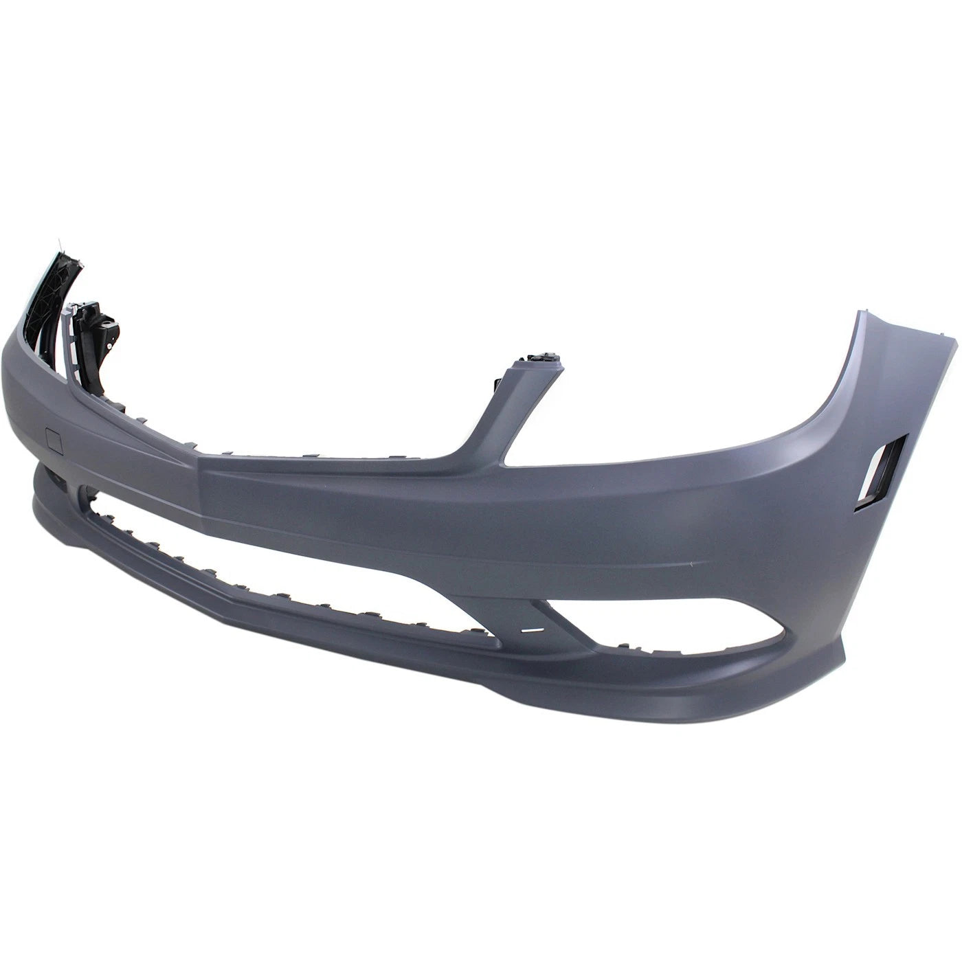 Primed Bumper Cover 2048856138 MB1000424 Replacement For Mercedes Benz C350 2008 2009 2010 2011 with AMG Styling and Side Marker Hole Primed Front